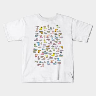 Colorful Shoes Cartoon Pattern Kids T-Shirt